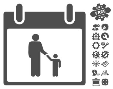 Bonus ile babası takvim günü vektör simgesi