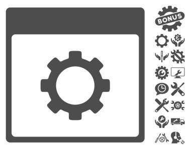 Vites seçenekleri ile Bonus sayfa vektör simge takvim