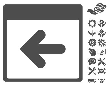 Önceki takvim günü vektör simge Bonus ile