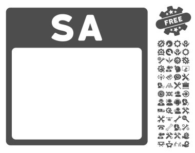 Cumartesi Bonus ile sayfa vektör simge takvim