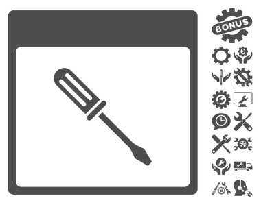 Tornavida takvim sayfası vektör simge Bonus ile