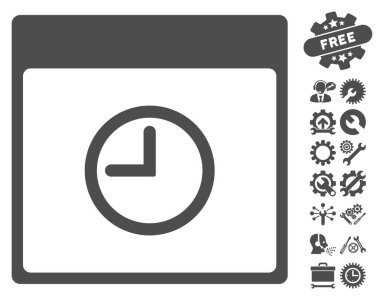 Saat takvim sayfası vektör simge Bonus ile