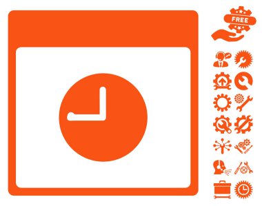 Saat takvim sayfası vektör simgesi Bonus ile