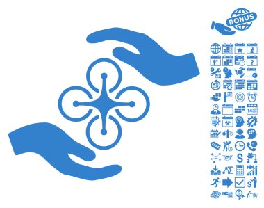 Bonus ile hava helikopter bakım el simgesi