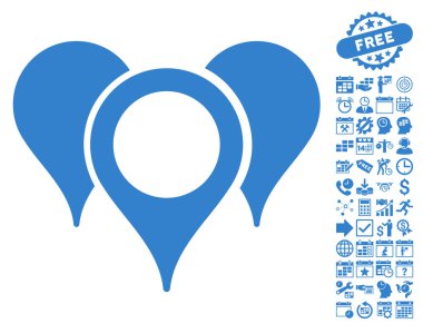 Bonus ile harita işaretçiler simgesi