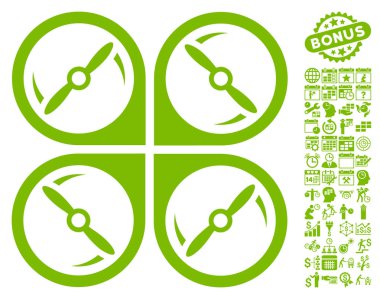 Bonus ile Quadcopter vida döndürme simgesi