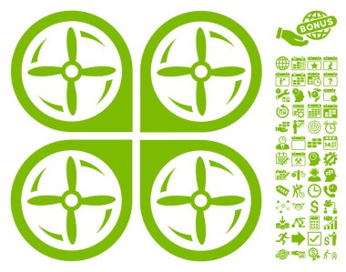 Bonus ile Quadrotor vidayı döndürme simgesi