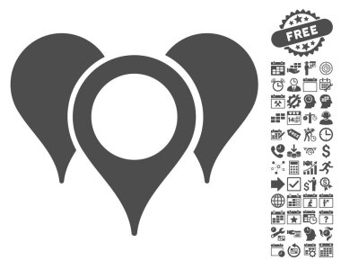 Bonus ile harita işaretçiler simgesi