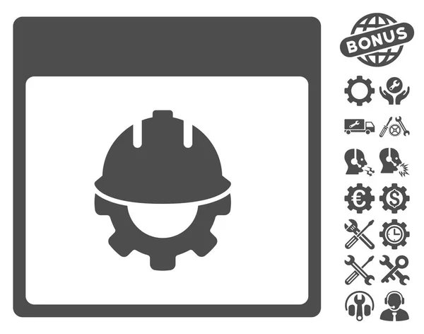 Ontwikkeling pagina Vector kalenderpictogram met Bonus — Stockvector