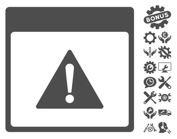 ボーナスでエラー カレンダー ページ ベクトル アイコン — ストックベクタ