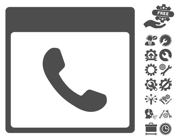 Telefon Kalenderseite Vektor-Symbol mit Bonus — Stockvektor