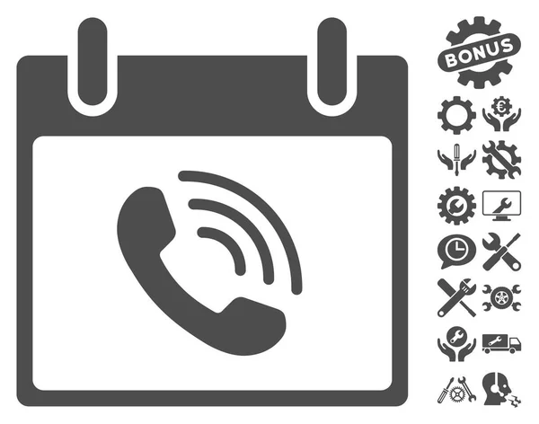 Icône vectorielle de jour d'appel téléphonique avec le boni — Image vectorielle