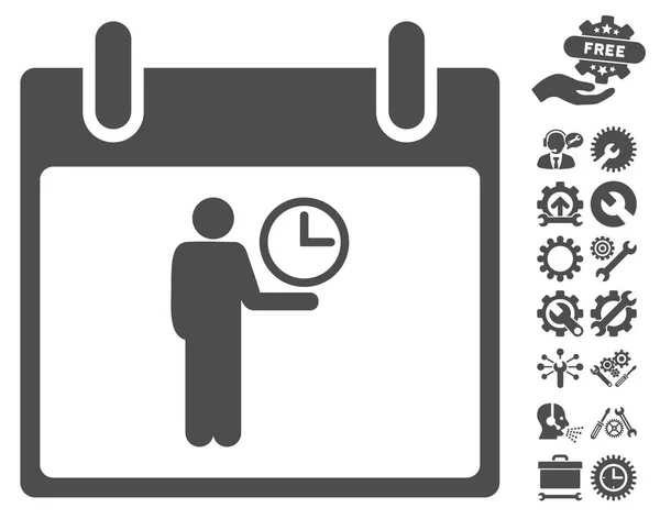 Čas Manager kalendářní den vektorové ikony s bonusem — Stockový vektor
