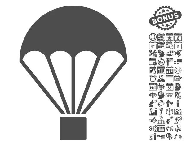 降落伞图标与奖金 — 图库矢量图片