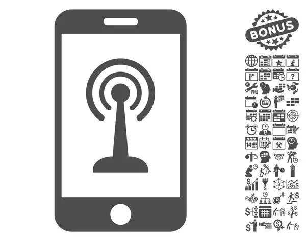 Radio Control Smartphone ikona z Bonus — Wektor stockowy