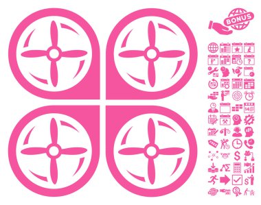 Bonus ile Quadrotor vidayı döndürme simgesi