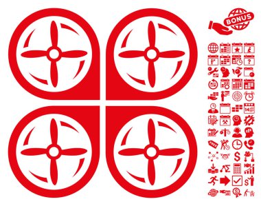 Bonus ile Quadrotor vidayı döndürme simgesi