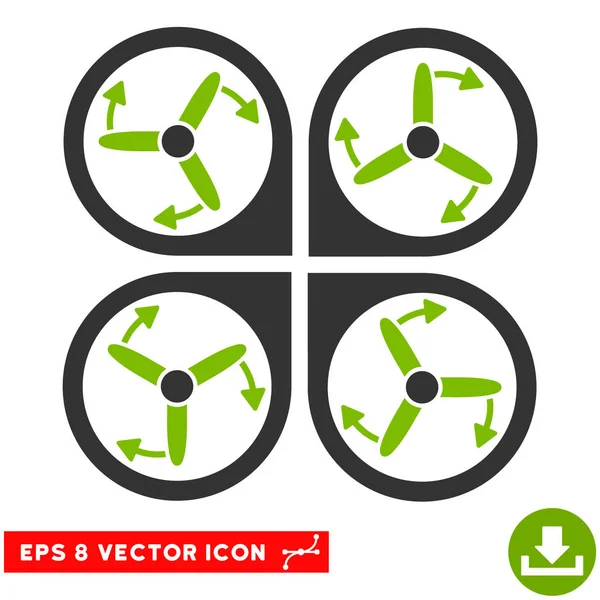 Copter Screws Rotation Vector Eps Icon — Stock Vector