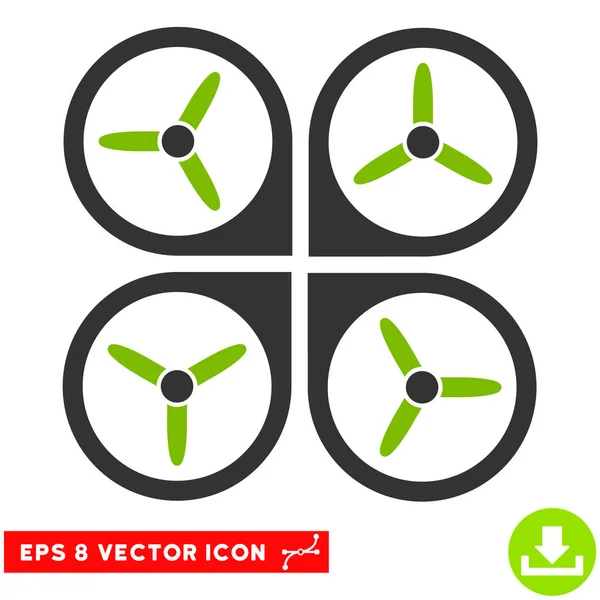 Quadrotor-Vektor eps-Symbol — Stockvektor