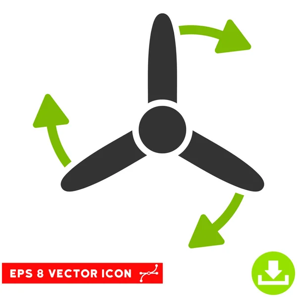 Três pás parafuso rotação vetor Eps ícone — Vetor de Stock