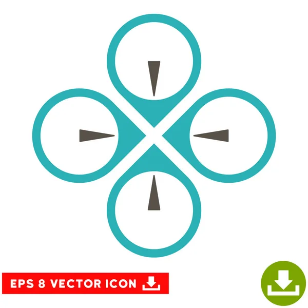 Volar Drone Vector Eps icono — Vector de stock