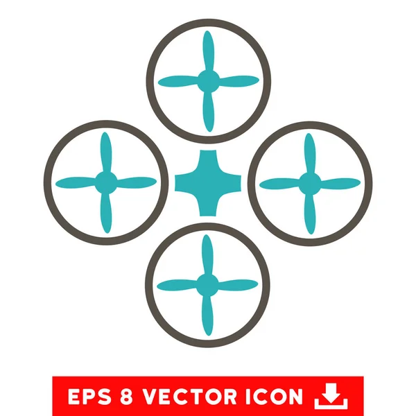 Quadcopter Vector Eps Ícone — Vetor de Stock