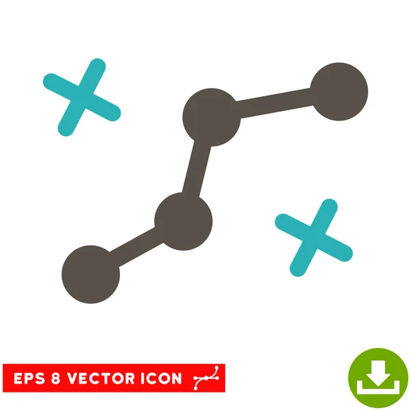 Pontos de rota Vector Eps Icon — Vetor de Stock