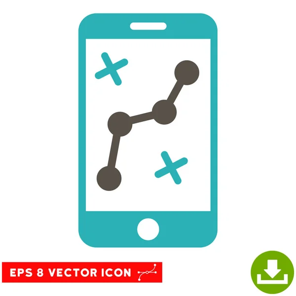 Route Smartphone Vektor eps Symbol — Stockvektor