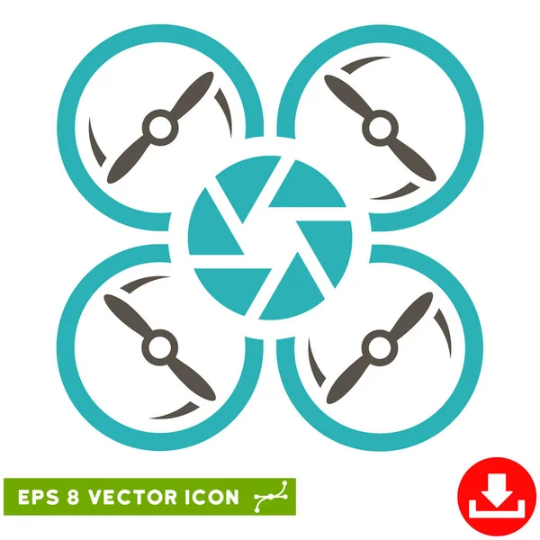 Obturador Drone Vector Eps icono — Vector de stock