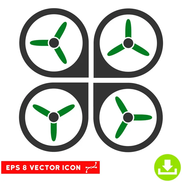 Quadrotor Vector Eps Ícone — Vetor de Stock