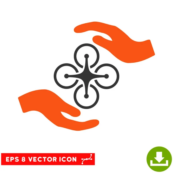 Air Copter Pflege Hände Vektor eps Symbol — Stockvektor