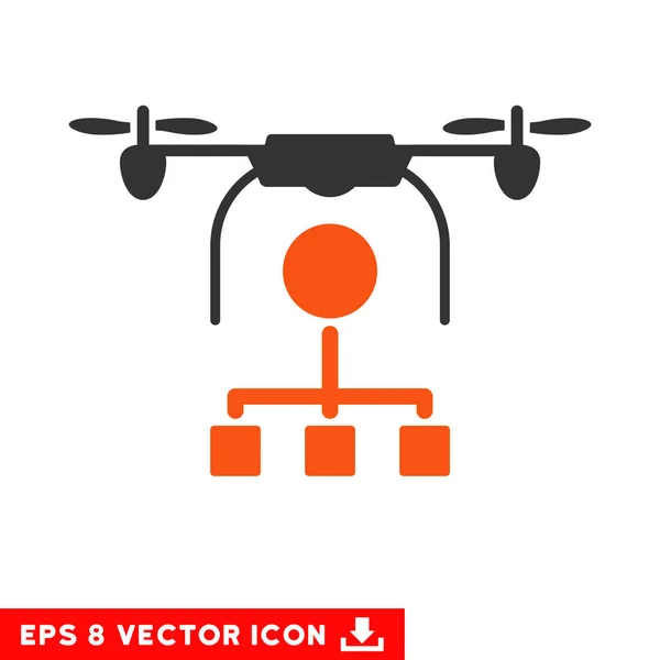 Drohnenverteilungsvektor eps-Symbol — Stockvektor