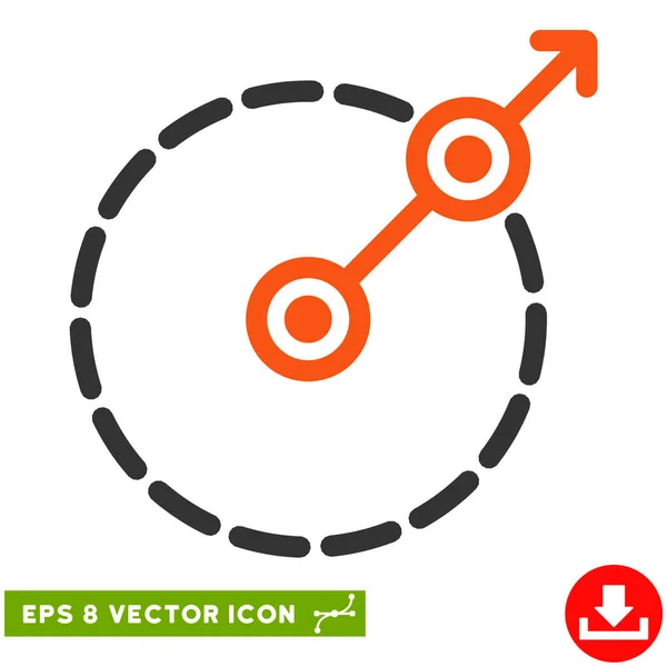 Round Area Exit Vector Eps Icon — Stock Vector