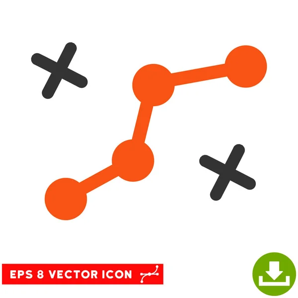 Route points Vektor eps Symbol — Stockvektor