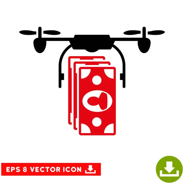 Drohne Banknoten Zahlungsvektor eps Symbol — Stockvektor