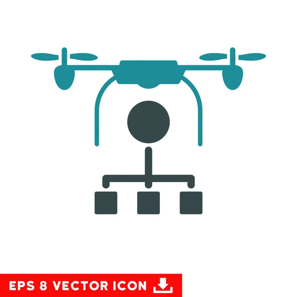 Drohnenverteilungsvektor eps-Symbol — Stockvektor