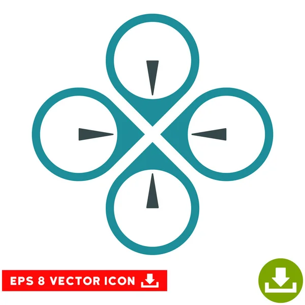 Volar Drone Vector Eps icono — Vector de stock