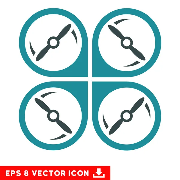 Quadcopter Tornillos Rotación Vector Eps icono — Archivo Imágenes Vectoriales