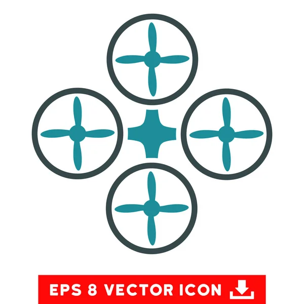 Quadcopter Vector Eps Ícone — Vetor de Stock