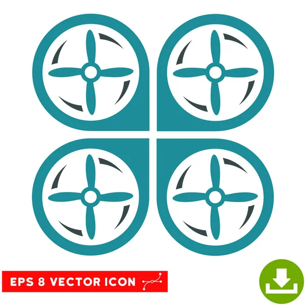 Parafusos Quadrotor Rotação Vector Eps Ícone — Vetor de Stock
