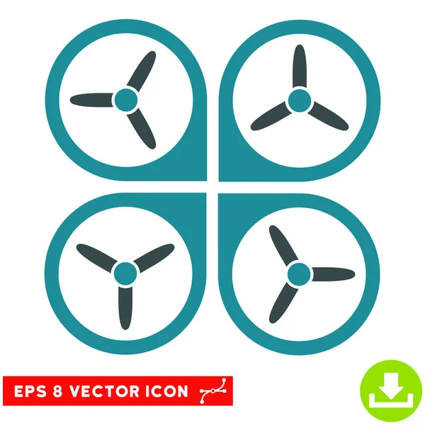 Quadrotor-Vektor eps-Symbol — Stockvektor