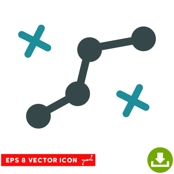 Route points Vektor eps Symbol — Stockvektor