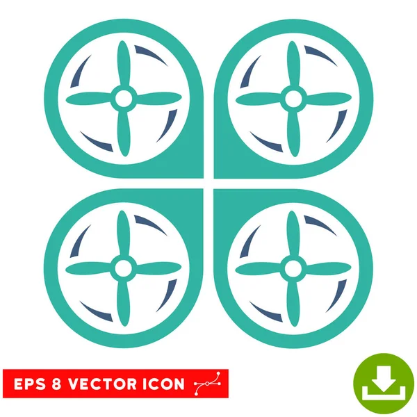 Parafusos Quadrotor Rotação Vector Eps Ícone — Vetor de Stock