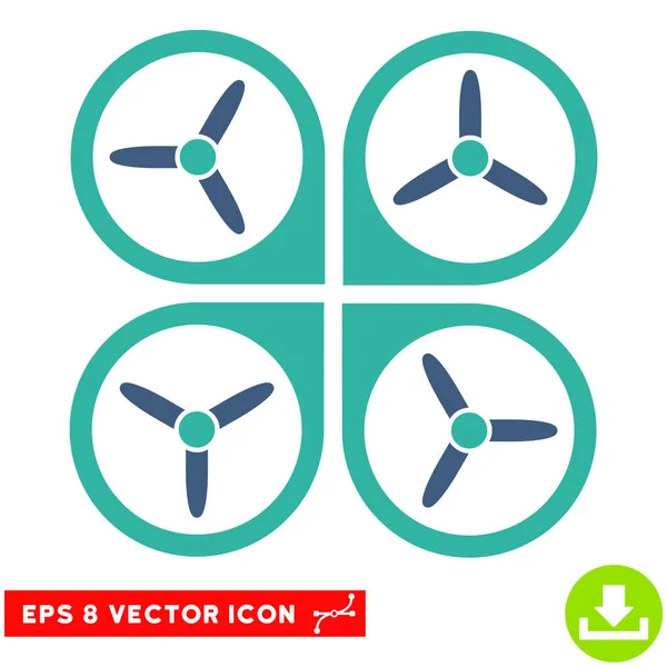 Quadrotor Vector Eps Icon — Stock Vector