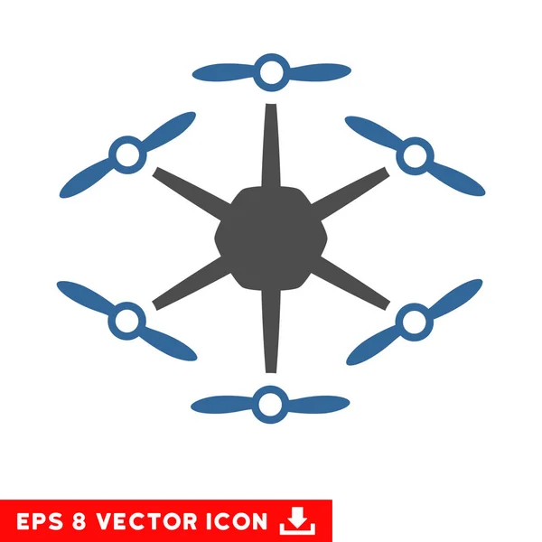 Icône Eps vectorielle hexacopter — Image vectorielle