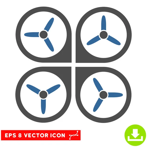 Quadrotor Vector Eps Icon — Stock Vector