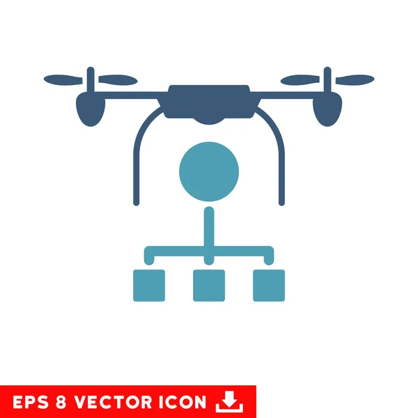 Icône Eps de vecteur de distribution de drone — Image vectorielle