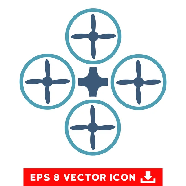 Kvadrokoptéra vektorové Eps ikona — Stockový vektor