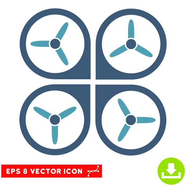 Quadrotor Vector Eps Ícone — Vetor de Stock