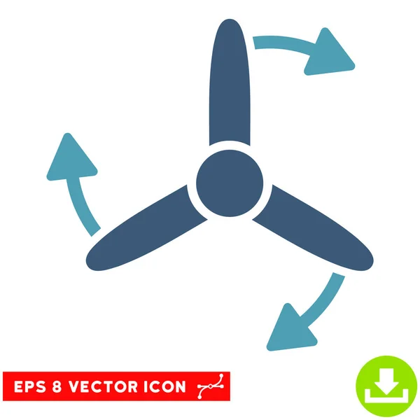 Three Bladed Screw Rotation Vector Eps Icon — Stock Vector